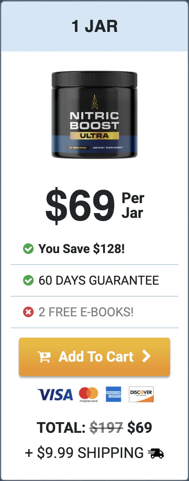Nitric Boost Ultra Buy One Jar