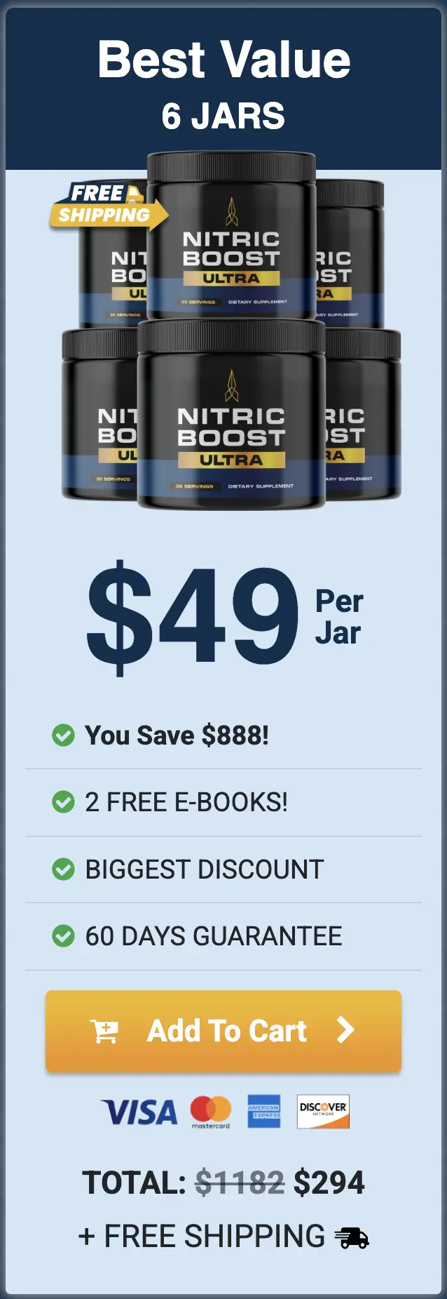 Nitric Boost Ultra Buy Six Jars